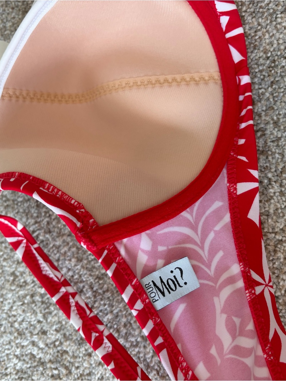 Red & White Ruffle Two-Piece Bikini Set - Picture 2 of 2